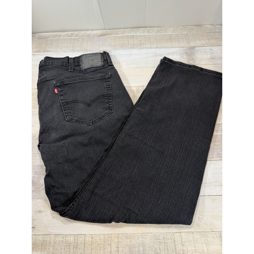 Levi's 559‎ Men's Jeans 40x32 Relaxed Straight Black Gray Wash Denim Red Tab